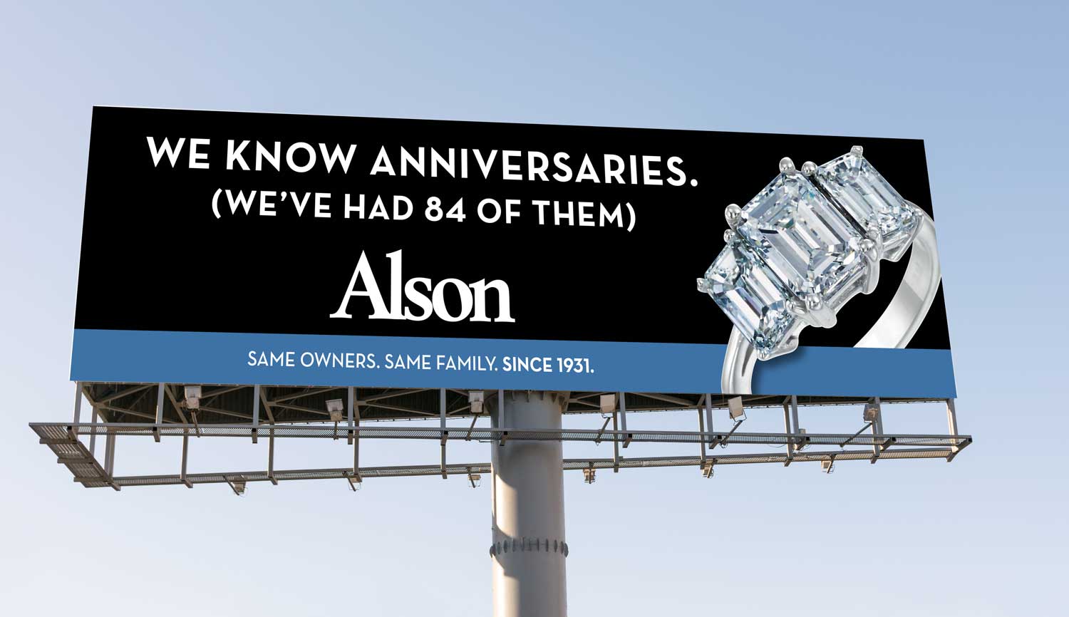 Billboard from Alson Jewelers. Credit: Rosenberg Advertising