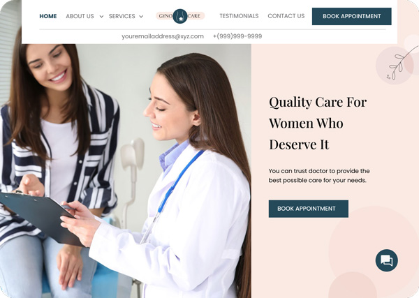 website template gynecologist